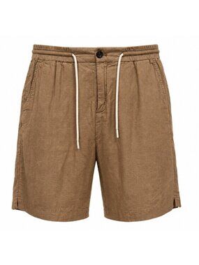 Scotch & Soda Men's Fave Shorts Size 30 Linen Cotton Blend Lt Rust Pull On